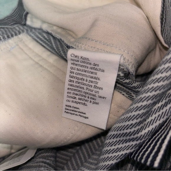 KOTN striped Metro pant women’s indigo stripe NWT size 34 - Picture 7 of 10